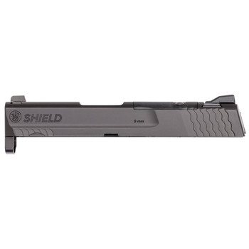 Smith  Wesson 3015613 Slide Assembly Shield Fits SW ShieldShield Plus Optic Ready 9mm Luger Black Armornite Stainless Steel 3Dot White Sights UPC: 022188892802