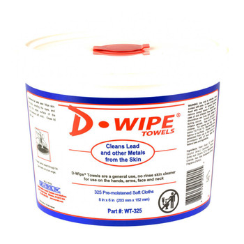 D-WIPE TOWELS 2-325 CT TUBS UPC: 837058004922