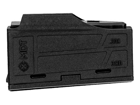 Mdt Sporting Goods Inc 105089BLK AICS Magazine 3rd Flush Fit 308/6.5 Creedmoor Short Action, Black Polymer Fits Some Chassis/Bottom Metal (MDT/XLR/KRG/GRS/CDI/Pacific Tool & Gauge)