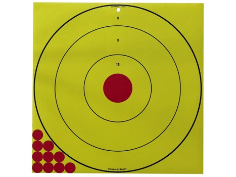 Birchwood Casey LRBET5PK Shoot-N-C Reactive Target Self-Adhesive Paper Red/Yellow 17.75" Bullseye 5 Pack