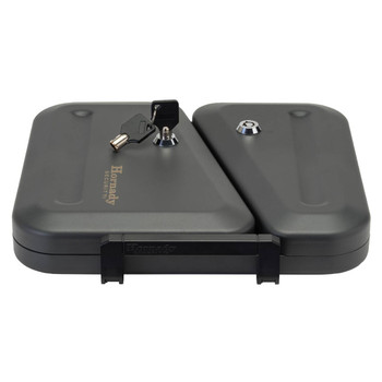 Hornady 95229 DualLid Lock Box Key Entry Black Steel Holds 2 Handguns UPC: 090255952292