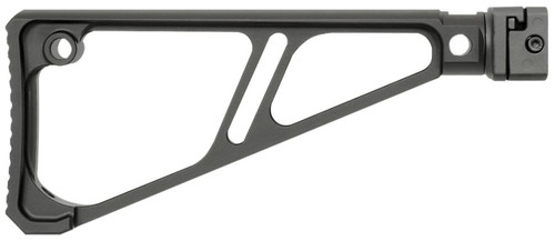 Midwest Industries MISTAPSFFES Side Folding Fixed Extruded Stock  Black Anodized Aluminum for Picatinny Rail UPC: 812102033509