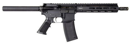 Troy Ind SPSTCA310BTB1 A3  223 Rem Caliber with 10.50 Barrel 301 Capacity Black Metal Finish Fixed Pistol Grip Stock  Black Polymer Grip Right Hand UPC: 810038641669