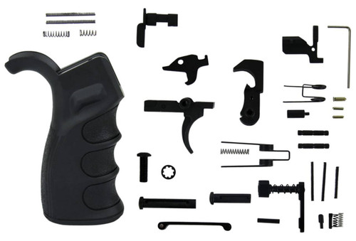 TacFire LPK02USAB Lower Parts Kit  AR15 Black PGARB Grip Black UPC: 811261026957