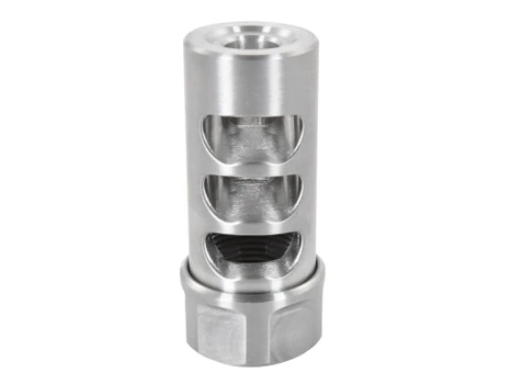 American Precision Arms G2M1230S Gen 2 Micro Bastard Self Timing Brake Stainless Steel with 1/2"-28 tpi Threads, 1.86" OAL & .750" Diameter for 30 Cal AR-Platform & Hunting Rifles