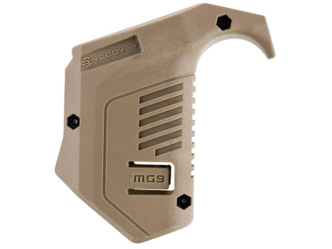 Recover Tactical MG9-02 Angled Mag Pouch Tan Polymer, Picatinny Rail Mount, Compatible w/ Glock