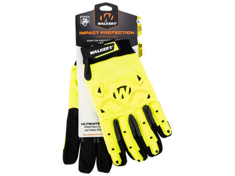 Walker's GWPSFHVFFIL2SM Impact Protection Yellow/Black Synthetic/Synthetic Leather Small