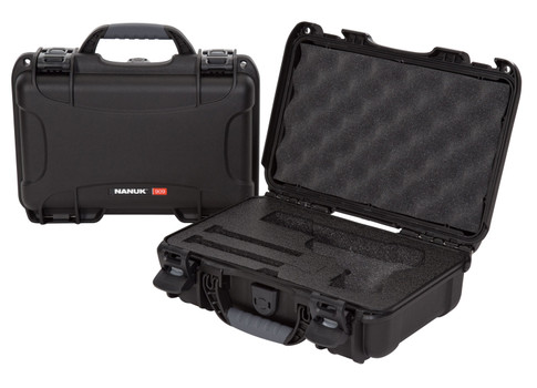 Nanuk 909CLASG1 909 Classic Gun Case Waterproof  Airline Approved Black Polyethylene with ClosedCell Foam 11.44 L x 7 W x 3.68 H Interior Dimensions UPC: 666365020512