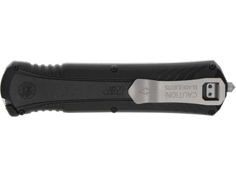 Smith & Wesson Knives 1181878 M&P 3.50" OTF Dagger Plain Satin AUS-8A SS Blade 5.16" Black