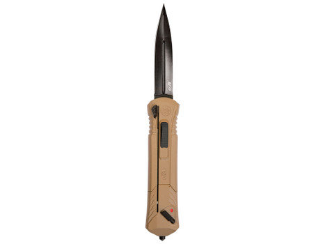 Smith & Wesson Knives 1092050 M&P 3.50" OTF Spear Point Plain Black Oxide AUS-8A SS Blade 5.16" Flat Dark Earth Aluminum Handle