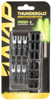 NAP NAPILLNGR Thunderglo Illuminated Nock Green Polycarbonate Aluminum Shaft 6 Pack UPC: 888151023471
