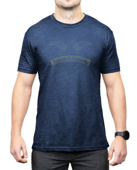 Magpul MAG1268411S Magmouth  Navy Heather CottonPolyester Short Sleeve Small UPC: 840815137139