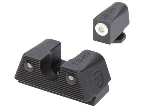 TruGlo TGTG231G1XA Tritium X White Outline Tritium Front/Green Tritium Rear/Black Nitride Fortress Frame, Compatible w/Glock 42/43/43X/48 Except MOS, Front Post/Rear Dovetail Mount