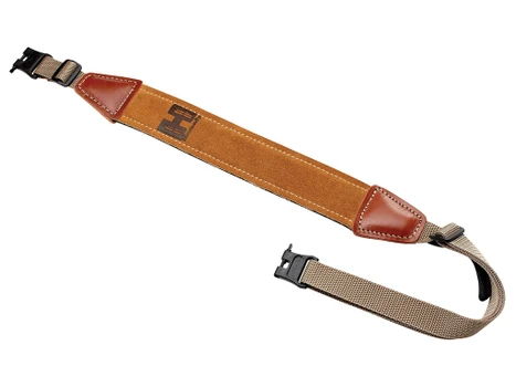 Hornady 99107 Universal Sling made of Brown Leather with Nylon Straps & Swivels for Rifles