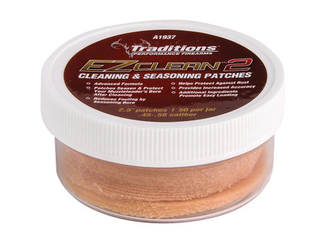 Traditions A1937 EZ Clean 2 Cleaning Patches 45/58 Cal 2.5" patches 50 Pkg