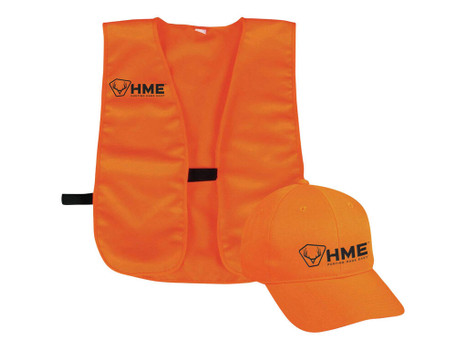 HME HMESFVHOR Safety Vest/Cap OSFA Orange Polyester