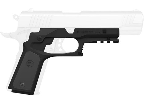 Recover Tactical CC3P0104 Frame Grip Black Polymer Frame with Interchangeable Black & Gray Panels for Standard Frame 1911