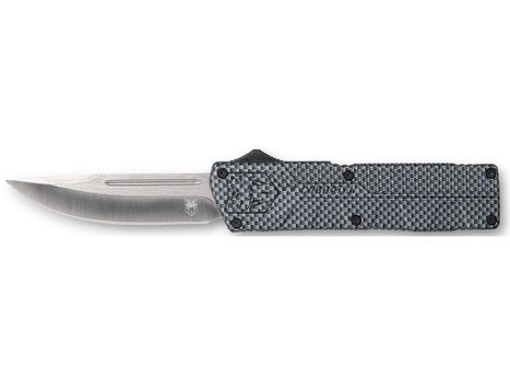 CobraTec Knives CFCTLWDNS Lightweight 3.25" OTF Drop Point Plain D2 Steel Blade/Carbon Fiber Aluminum Handle Includes Pocket Clip
