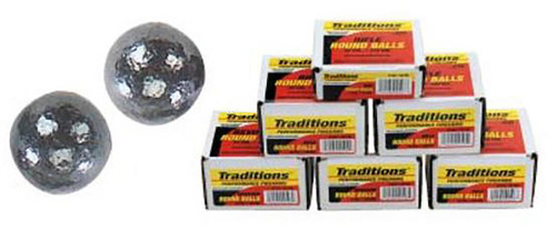 Traditions A1644 Rifle Round Balls  50 Cal Lead Ball .490 Dia 177 GR 100 Per Box UPC: 040589005959