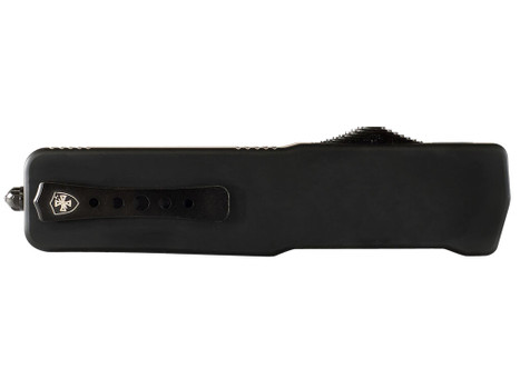 Templar Knife LABR321 Premium LW Large 3.50" OTF Drop Point Plain Black Oxide Stonewashed D2 Steel Blade, 5.25" Black Aluminum Handle