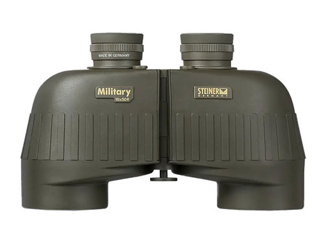 Steiner 2663 M1050 Laser Protection Filter 10x50mm SUMR Military Ranging Reticle Floating Prism Sports-Auto Focus, OD Green Makrolon w/Rubber Armor