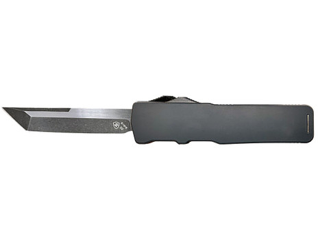 Templar Knife XMBR221 Premium LW Excalibur Slim 3.25" OTF Tanto Plain Black Oxide Stonewashed D2 Steel Blade, 5" Black Aluminum/Rubber Handle