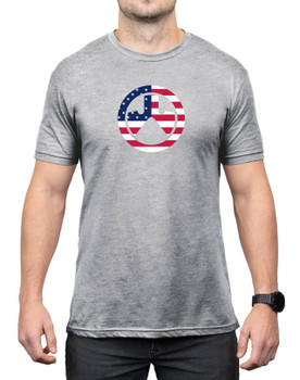 Magpul MAG1281030M Independence Icon  Athletic Gray Heather CottonPolyester Short Sleeve Medium UPC: 840815137566