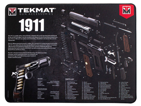 TekMat TEKR2019113D Ultra 20 Cleaning Mat Black/White Rubber 15"x20" 1911 Parts Diagram