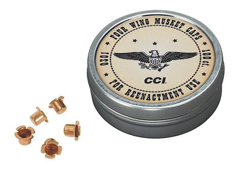 CCI 301 Four Wing Musket Caps Brass 1000 Per Box 5 Case UPC: 076683503015