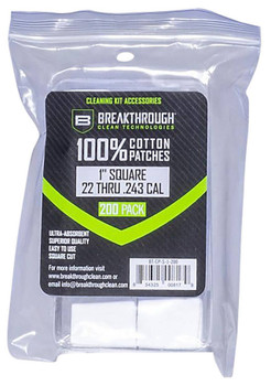 Breakthrough Clean BTCPS1200 Square Patches .22243 Cal 200 pieces UPC: 854325008179