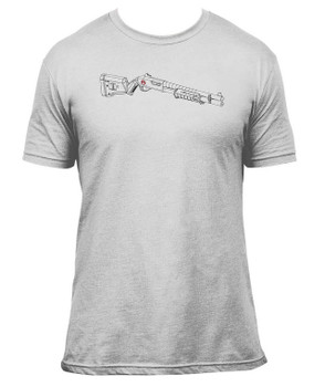 Magpul MAG1278041S SGA Blueprint  Stone Gray Heather CottonPolyester Short Sleeve Small UPC: 840815138822