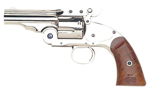 Taylors  Company 550675 Schofield Top Break 4440 Win Caliber with 5 Barrel 6rd Capacity Cylinder Overall NickelPlated Finish Steel  Walnut Grip UPC: 810012510783