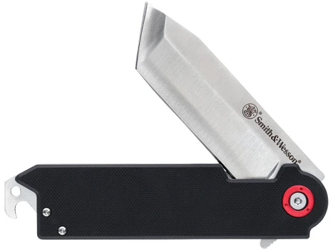 Smith & Wesson Knives 1193144 Big Benji 3.50" Folding Plain Stainless Steel Blade 4.25" Black