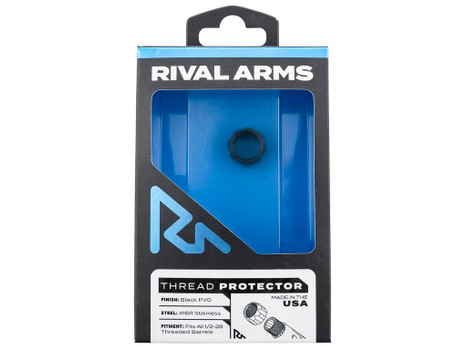Rival Arms RARA300001A Thread Protector 9mm Luger Black PVD 416R Stainless Steel 1/2"-28 tpi