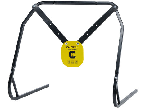 Caldwell 1140016 Gong & Target Stand 8" Yellow AR500 Steel Gong Hanging Includes XL Strap Hangers