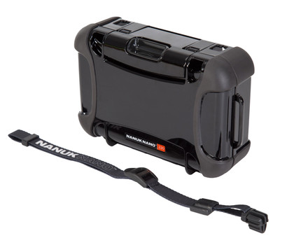 Nanuk 3300001 Nano 330 WaterResistant Black Polycarbonate with PowerClaw Latches 6.70 L x 3.80 W x 1.90 H Interior Dimensions Includes Carry Strap UPC: 666365013767