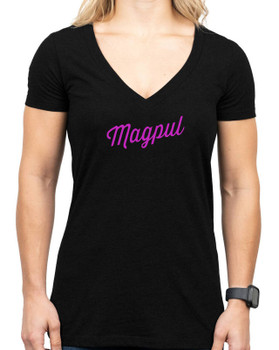 Magpul MAG1336001XL Rover Script Womens Black CottonPolyester Short Sleeve XL UPC: 840815141792