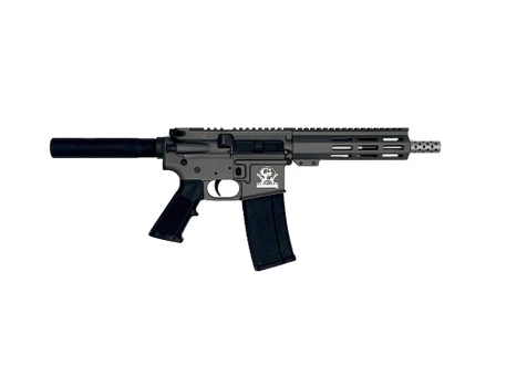 Great Lakes Firearms GL15223SSPTNG AR-15 Pistol 223 Wylde 30+1 7.50" Stainless Barrel, Tungsten Rec, 7" M-LOK Handguard, Buffer Tube (No Brace), Black A2 Grip