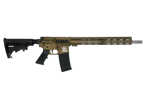 Great Lakes Firearms GL15223SSBRZ AR-15 223 Wylde 30+1 16" Stainless Barrel, Bronze Cerakote Receiver, Full Picatinny Rail, Black Collapsible Stock, Polymer Grip