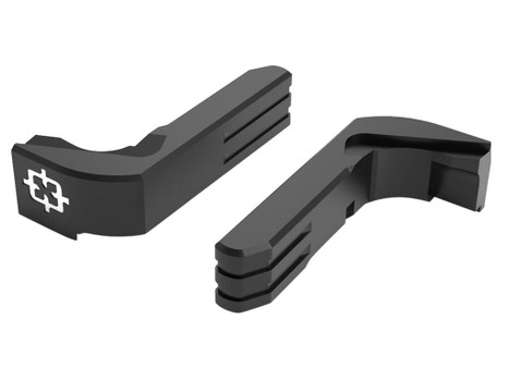 Cross Armory CRGMCBK Mag Catch Extended Compatible w/Glock Gen1-3/P80 Black Anodized Aluminum