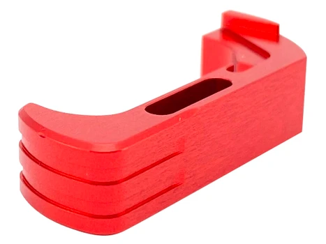 Cross Armory CRG5MCRD Mag Catch Extended Compatible w/Glock Gen4-5 Red Anodized Aluminum