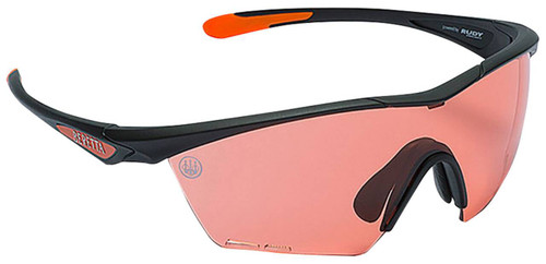 Beretta USA OC031A2354039FUNI Clash Shooting Glasses Scarlet Lens Black with Orange Accents Frame UPC: 686775067587