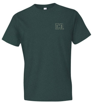 Hornady Gear 31792 Double Rocker  Olive Heather CottonPolyesterRayon Short Sleeve SemiFitted Medium UPC: 784802317923