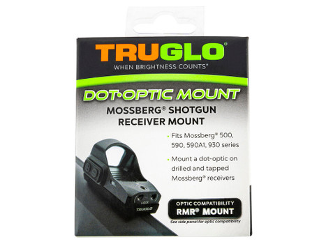 TruGlo TGTG8955M2 Shotgun Receiver Mount Black Mossberg Trijicon RMR