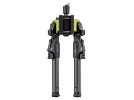 Mdt Sporting Goods Inc 105561GRN GRND-POD Green/Black 4.50"-9" Carbon Fiber/Aluminum, Adj. Throw Lever, 4 Leg Postitions, Fits ARCA Rail & RRS Dovetail