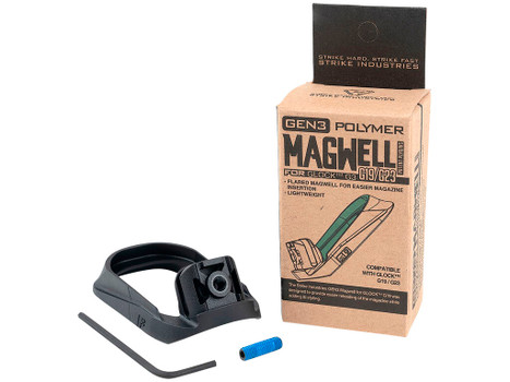 Strike Industries G3MAGWELL19 Flared Magwell Black Polymer for Gen 3 Glock 19 & 23