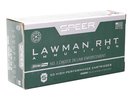 Speer 53395 Lawman Training RHT 45ACP 155gr SinterFire Frangible 50 Per Box/20 Case