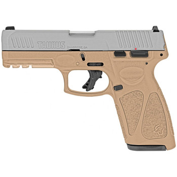 Taurus 1G3B949T G3  9mm Luger Caliber with 4 Barrel 151 or 171 Capacity Tan Finish Picatinny Rail Frame Serrated Matte Stainless Steel Slide  Polymer Grip Includes 2 Mags UPC: 725327625711