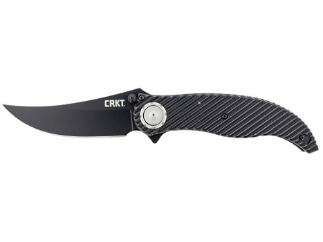 CRKT 2640 Clever Girl 4.10" Folding Plain Black Powder Coated D2 Steel Blade/ Black G10 Handle Includes Pocket Clip