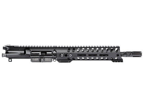 Patriot Ordnance Factory Minuteman Complete Upper 5.56x45mm NATO 10.50" Black Nitride Barrel Aluminum Black Anodized Receiver 9" M-LOK Handguard Lo Pro DI Gas Block (Mid Length)